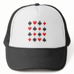 Blackjack / Poker Card Suits: Vector Art: Trucker Hat