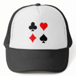 Blackjack / Poker Card Suits: Vector Art: Mesh Hats