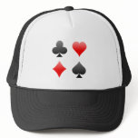 Blackjack / Poker Card Suits: Vector Art: Mesh Hat