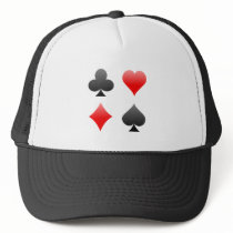 Blackjack / Poker Card Suits: Vector Art: Mesh Hat