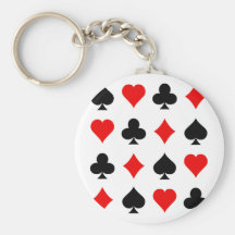 Blackjack / Poker Card Suits: Vector Art: Keychain