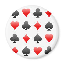 Blackjack / Poker Card Suits: Vector Art: Magnet