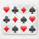 Blackjack / Poker Card Suits: Vector Art: Mousepad