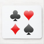 Blackjack / Poker Card Suits: Vector Art: Mouse Pads