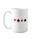 Blackjack / Poker Card Suits: Vector Art: mugs