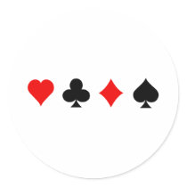 Blackjack / Poker Card Suits: Vector Art: Sticker