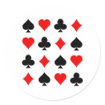 Blackjack / Poker Card Suits: Vector Art: Stickers