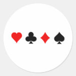 Blackjack / Poker Card Suits: Vector Art: Sticker