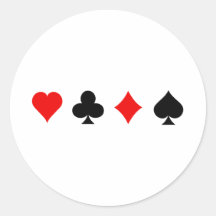 Blackjack / Poker Card Suits: Vector Art: Sticker