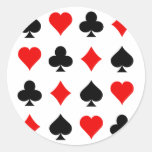 Blackjack / Poker Card Suits: Vector Art: Sticker