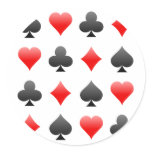 Blackjack / Poker Card Suits: Vector Art: Stickers