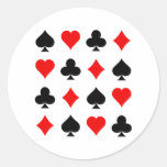 Blackjack / Poker Card Suits: Vector Art: Stickers