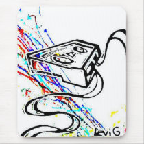 Blacklight/Neon Splash Cassette Unwound (Levi G.) Mousemats