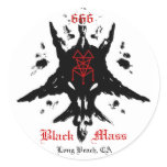 blackmassinkblot, 666, Mass, Black, Long Beach, CA stickers
