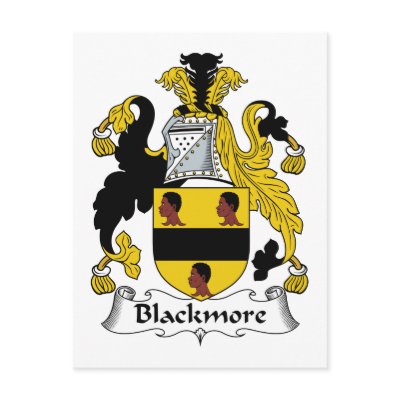 Blackmore Family Crest Postcard by coatsofarms