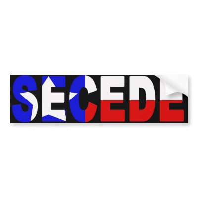 Secede on Blackout Texas Secede Bumper Sticker   Zazzle Co Uk