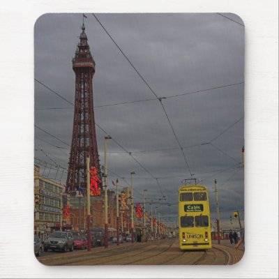 BLACKPOOL TOWER AND TRAM MOUSE PADS by Genieslot