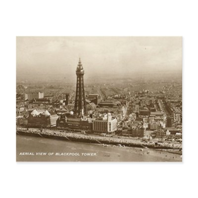 Blackpool Tower - Old Postcard by gregoryolney2