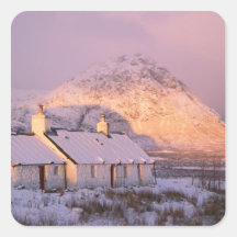 Blackrock Cottage, Glencoe, Highlands, Scotland 2 Square Sticker