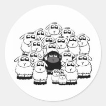 blacksheep round stickers