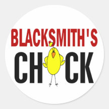 BLACKSMITH’S CHICK ROUND STICKERS