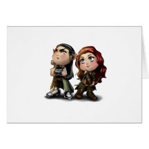 blackthorn and rowen greeting card