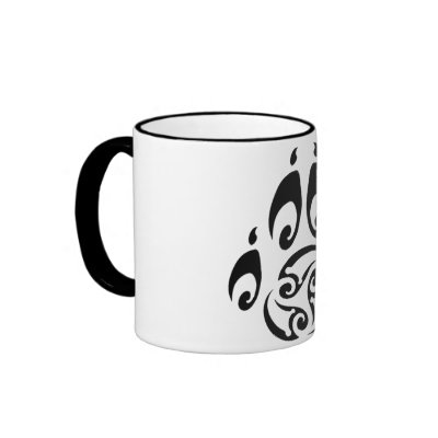 Blackwolf Majik Tribal Paw Mug (Large) by blackwolf_majik