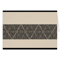 Blackwork Triangle Knot Band Card