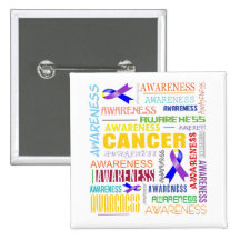 Bladder Cancer Awareness Collage Buttons