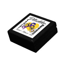 Bladder Cancer Awareness Heart Ribbon Keepsake Box
