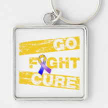 Bladder Cancer Go Fight Cure Keychains