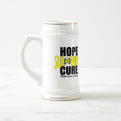 Bladder Cancer Hope Love Cure Coffee Mug by giftsforawareness
