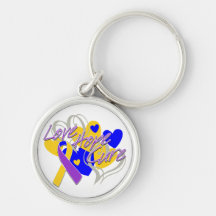 Bladder Cancer Love Hope Cure Keychains