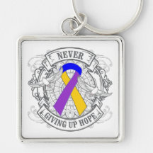 Bladder Cancer Never Giving Up Hope Key Chains