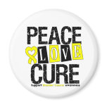 Bladder Cancer Peace Love Cure Magnet