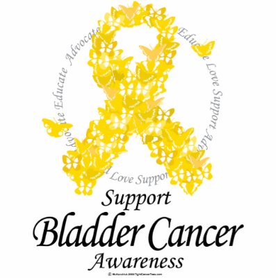 Bladder Cancer Ribbon Of Butterflies by fightcancertees