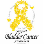 Bladder Cancer Ribbon Of Butterflies photo sculptures