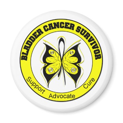 Bladder Cancer Survivor Butterfly Refrigerator Magnets by cancerapparel