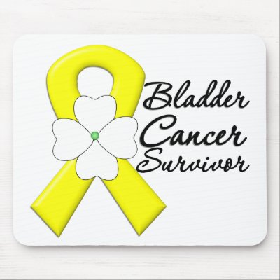 Bladder Cancer Survivor Flower Ribbon Mouse Pad by cancerapparel