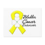 Bladder Cancer Survivor Flower Ribbon Post Cards