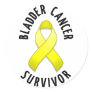 Bladder Cancer Survivor Round Sticker