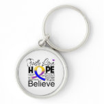 Bladder Cancer Typographic Faith Love Hope Key Chains
