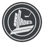 Blades Puck Logo Stickers