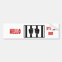 Blago behind bars bumper sticker