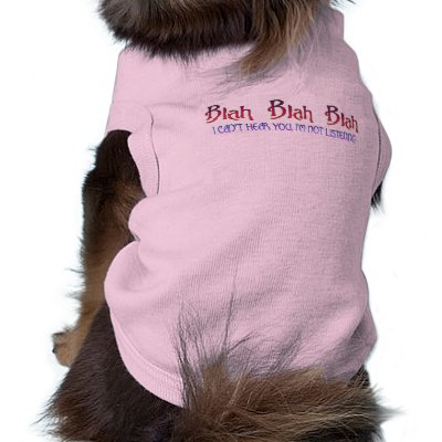 Blah Blah Blah Pet Clothing by Aliluli
