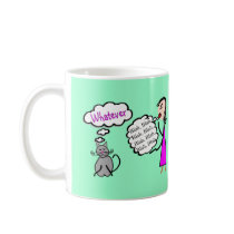 "Blah Blah Blah--Whatever!"--Cat Lovers Gifts Coffee Mug