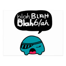 Blah Blah Postcard
