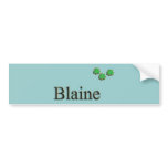 Blaine Irish Name Bumper Stickers