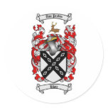 BLAIR FAMILY CREST -  BLAIR COAT OF ARMS ROUND STICKERS