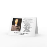 Blaise Pascal Gain Loss Wagering God Exists Quote Greeting Card